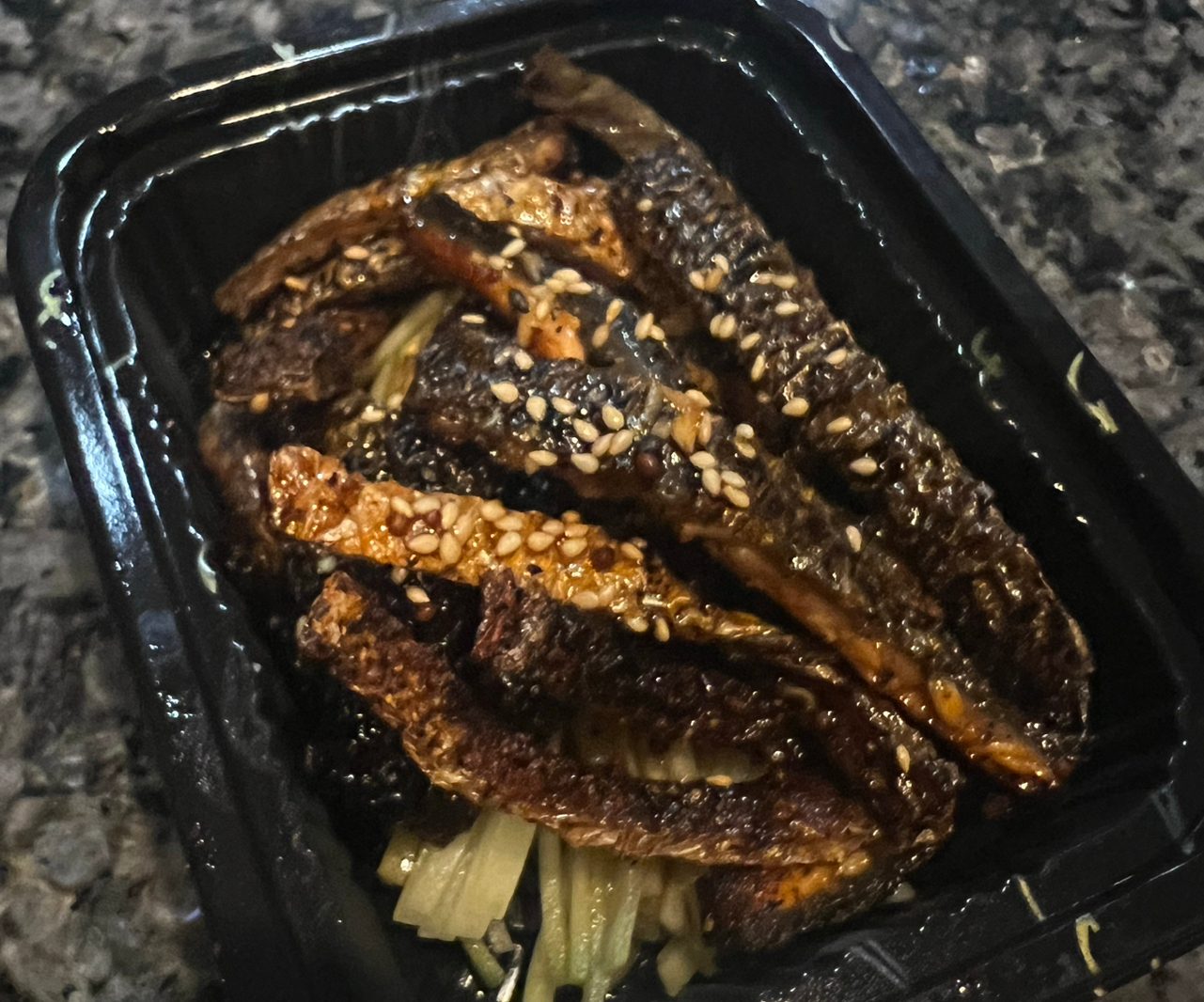 Salmon Skin Salad.