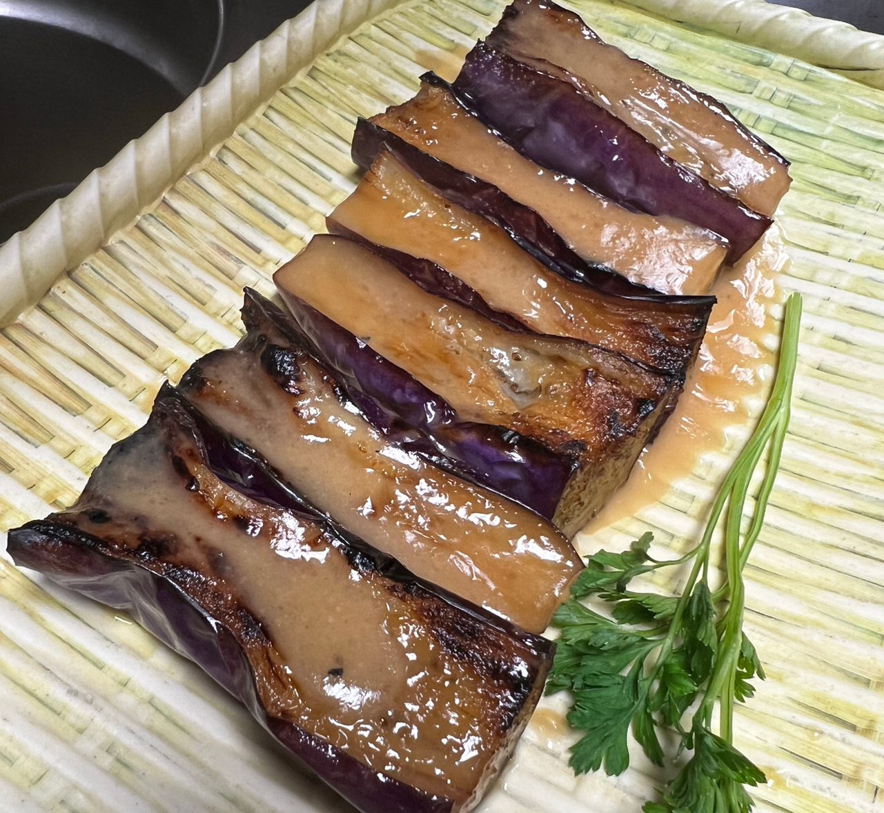 Grilled Miso Eggplant.