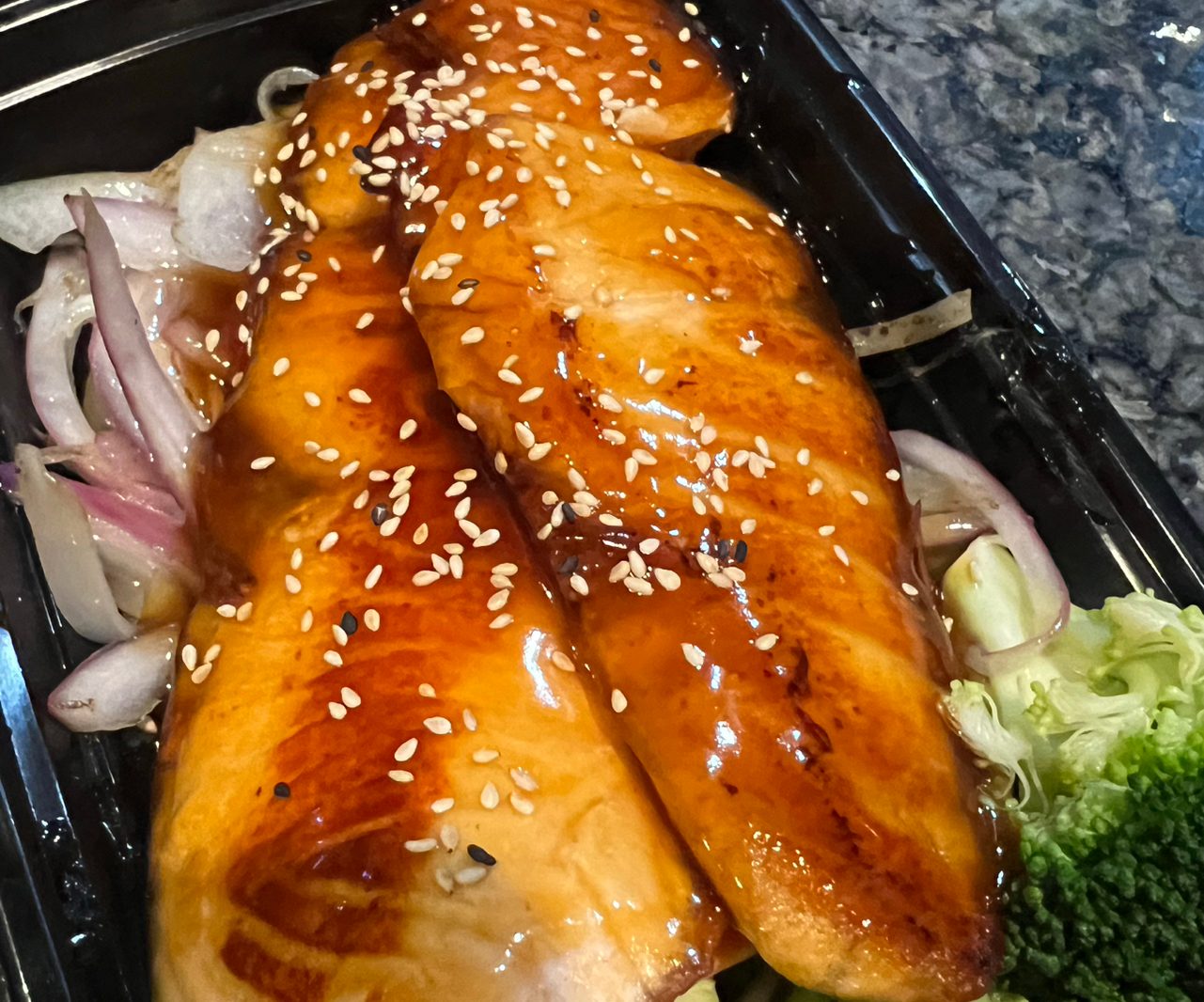 Salmon Teriyaki.