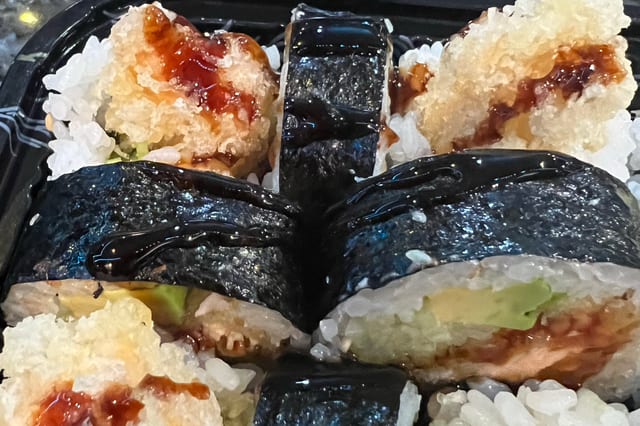 Salmon Tempura Roll.