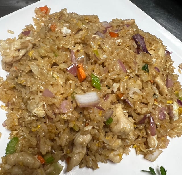 Chicken or Vegetable Fried Rice.