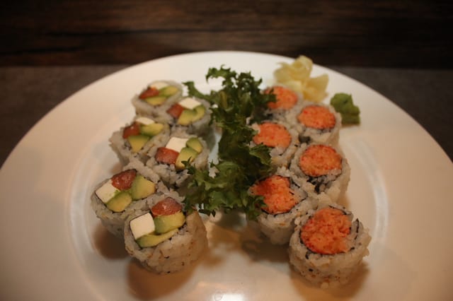 B4 Spicy Carb Roll & Philadelphia Roll.