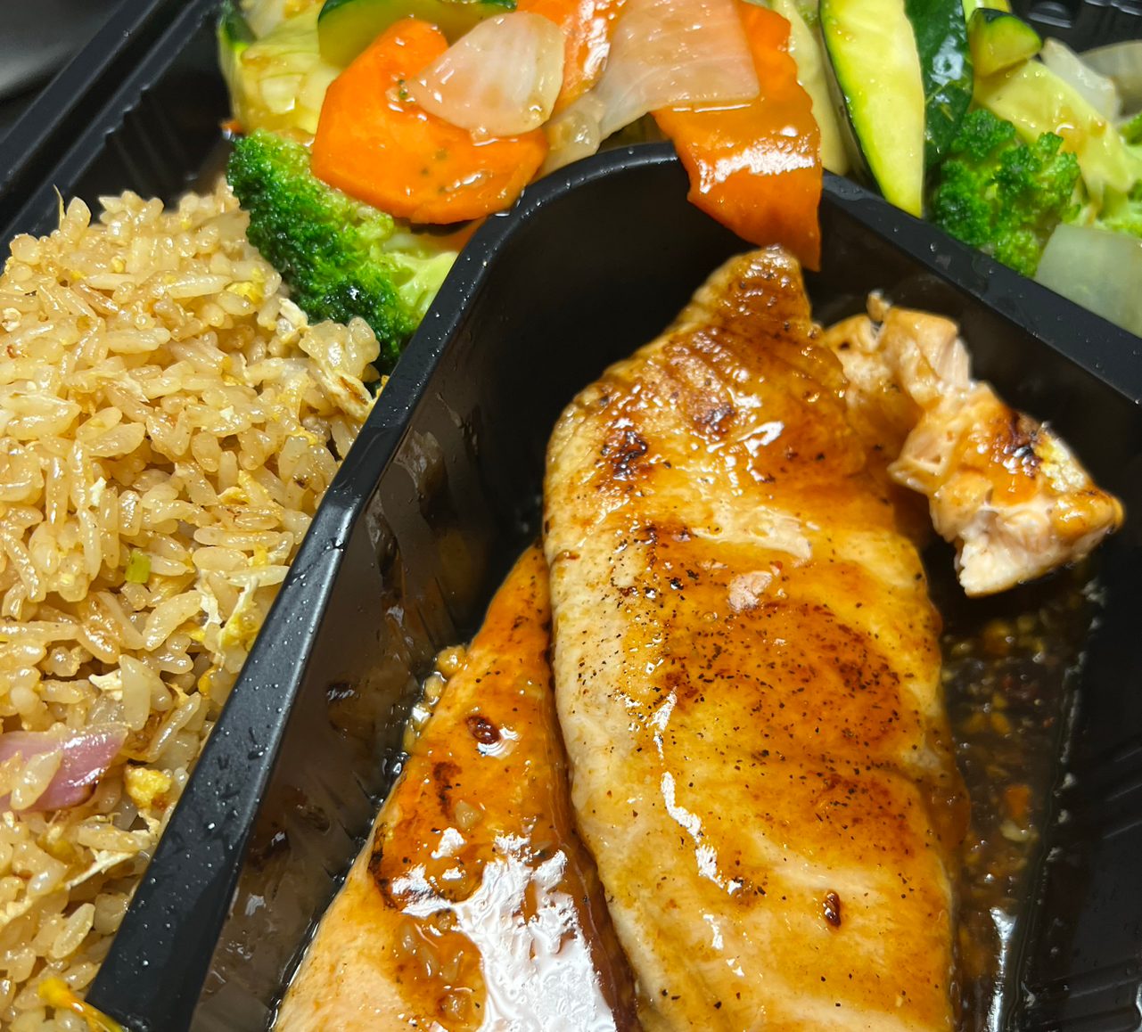 Hibachi Salmon.