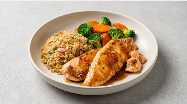Hibachi Salmon.