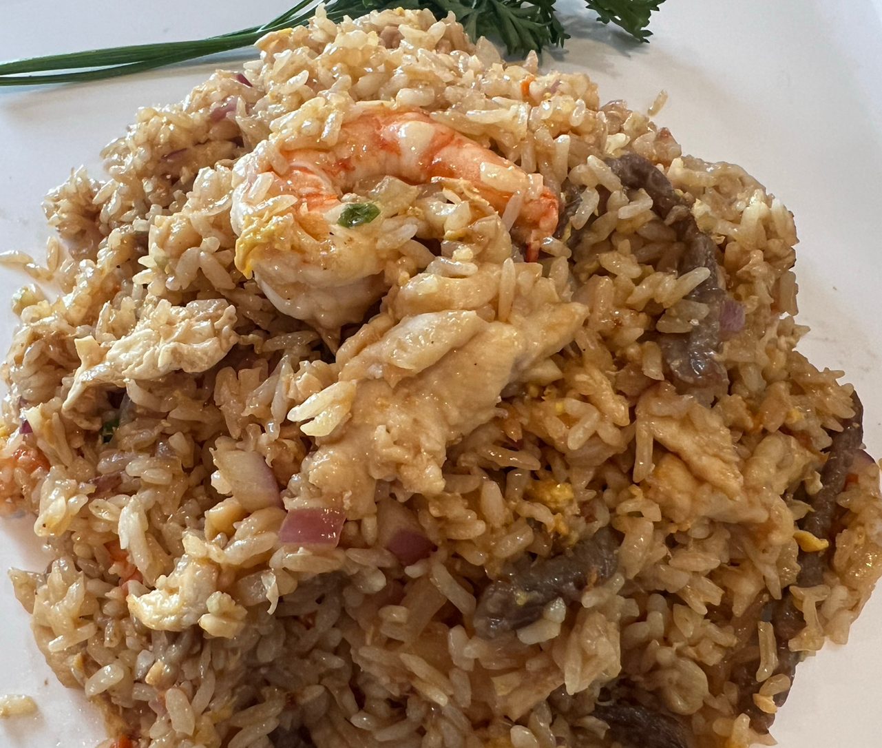 Shrimp or Beef Fried Rice.