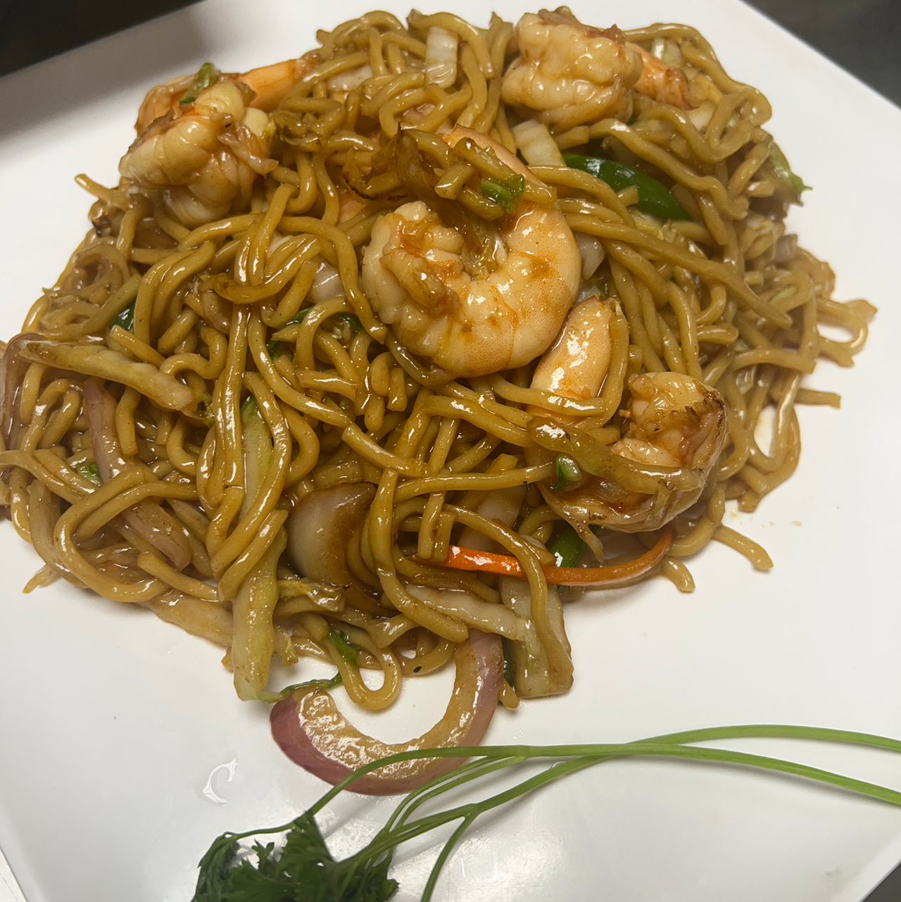 Shrimp Pad Thai or Lo Mein.