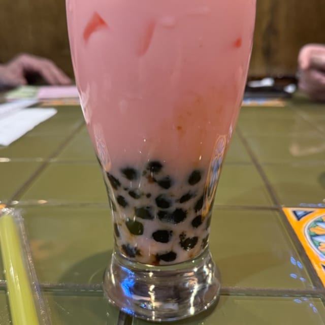 Strawberry Bubble Tea.