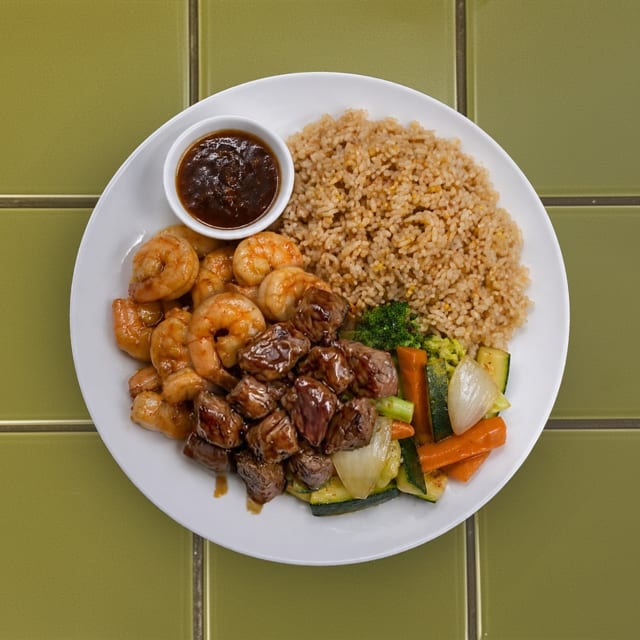 Hibachi Steak & Shrimp.
