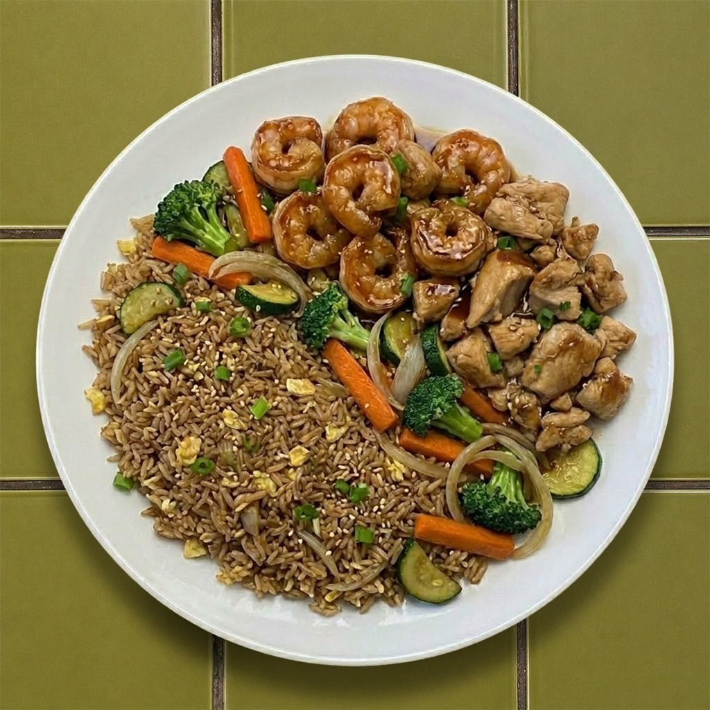Hibachi Chicken & Shrimp.