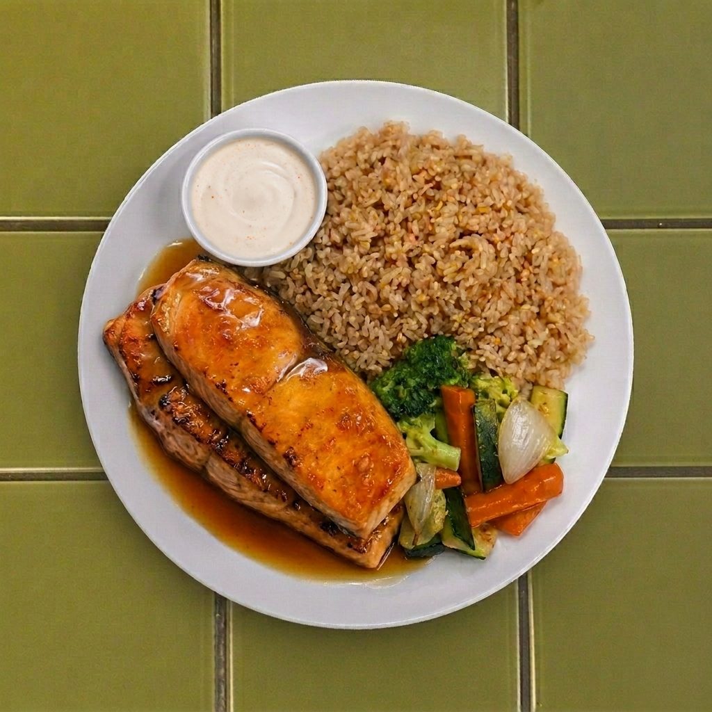 Hibachi Salmon.
