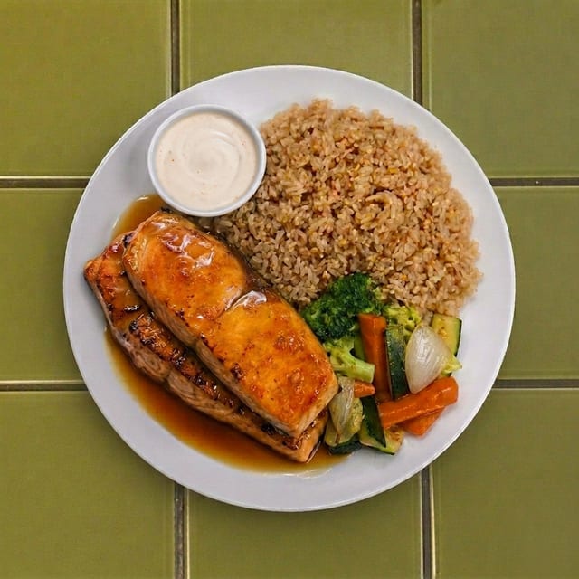 Hibachi Salmon.