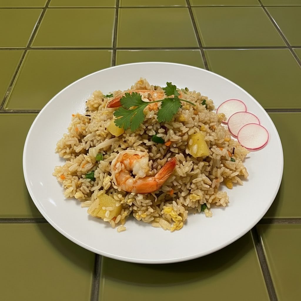 Hawaii Pineapple Shrimp Fried Rice.