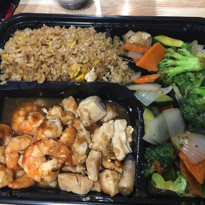 Hibachi Chicken & Shrimp.
