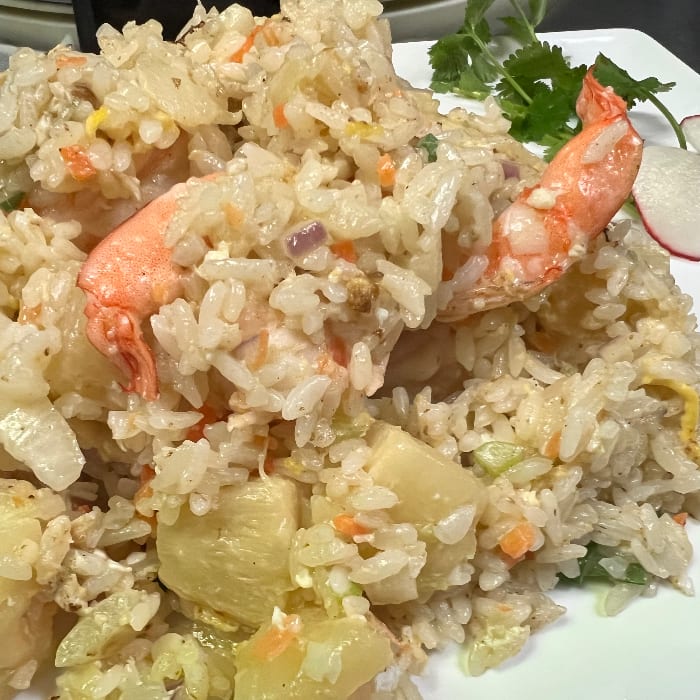 Hawaii Pineapple Shrimp Fried Rice.